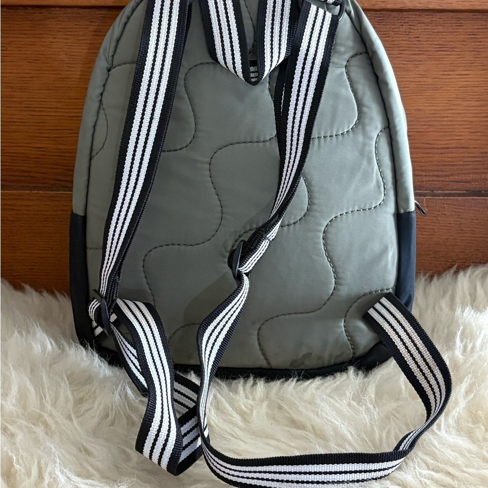 Adidas ‘Linear’ Mini Olive and Black Logo Backpack - Picture 3 of 7